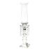 pure crystal high chandelier with square basemenrt and glass clocheù, art 0483800