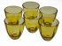 6 pcs set water glasses amber color, art 0474512