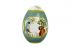 Small size classical egg with Parrots and leaves cm 10, art 0672002