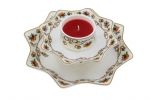 Christmas tree centrerpiece  "Christmas Dinner Night " two level with red candle, art 9810735